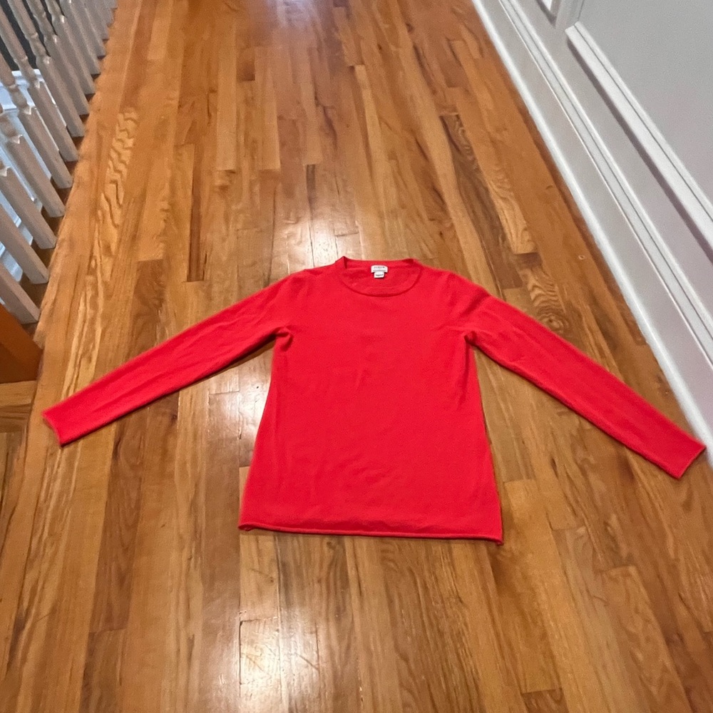 J. Crew Vibrant Red Cashmere Top